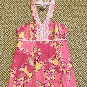 Lilly Pulitzer Pink Halter Sundress 8